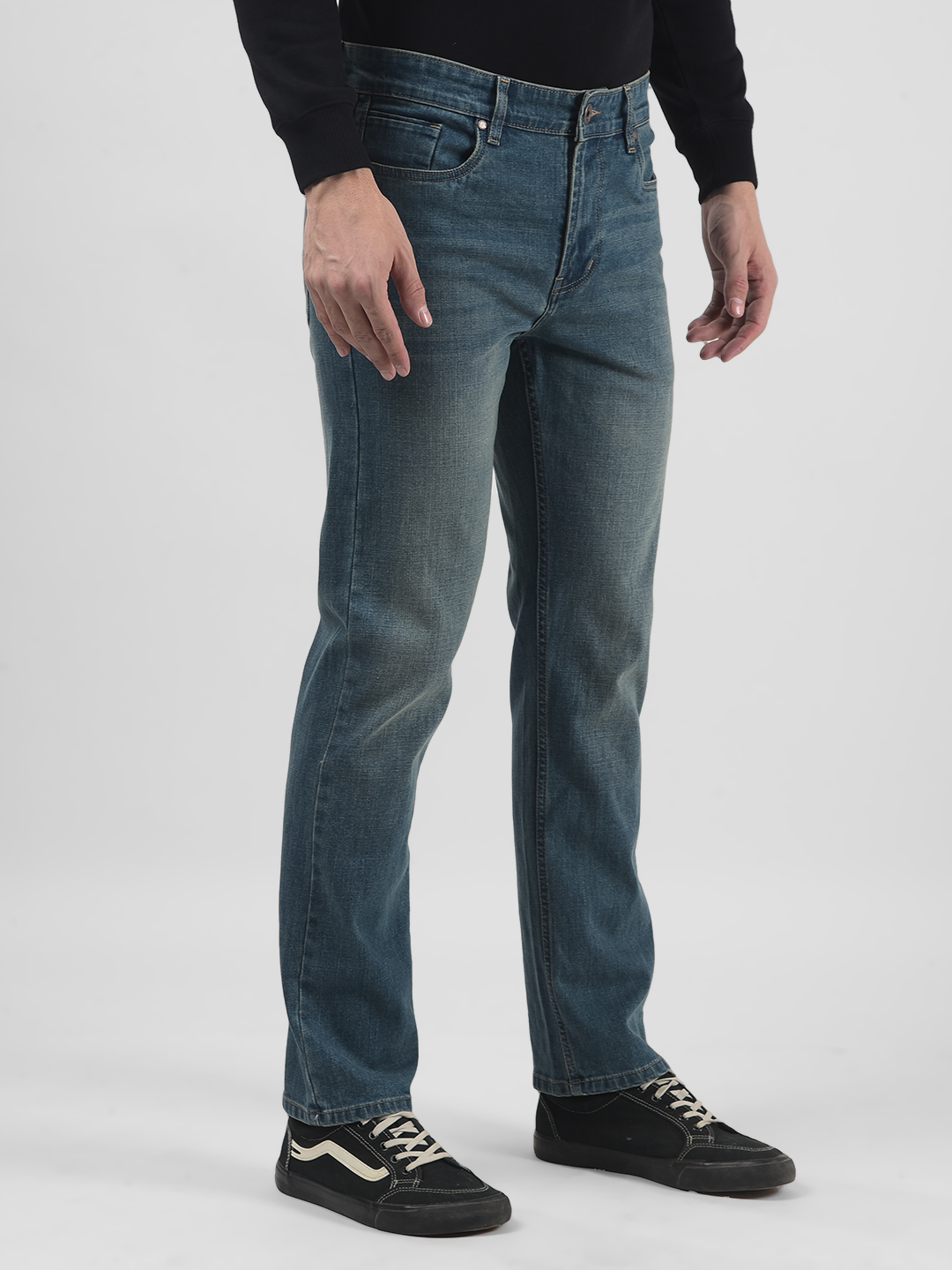 Numero Uno Men Solid Blue Jeans